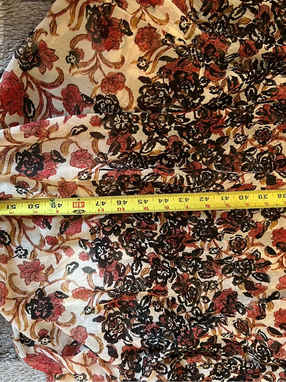 Free People See it Through Rose Multi Floral Long Sleeve Maxi Dress XSTP